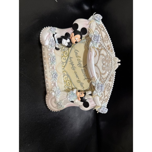 Disney Mickey & Minnie Mouse Wedding Picture Frame Happily Ever After - Picture 6 of 6
